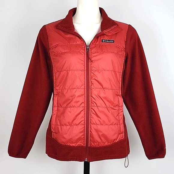 Columbia Women's Basin Butte Red Fleece Full Zip Omni Shield Jacket Size Medium - Picture 4 of 16